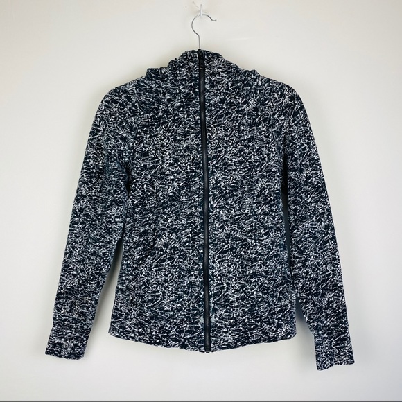 lululemon athletica Tops - Lululemon Marbled Funnel Neck Zip Up Hoodie